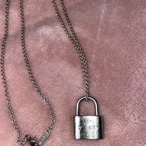 Tiffany & Co. Lock Pendant Necklace 1837 Stamp and 925 Silver